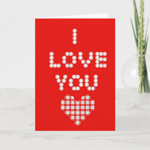 Cartão Romântico de Amor Grid Eu Te Amo