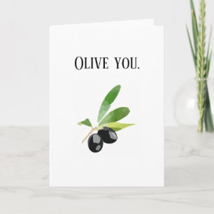 Cartão Romântico de Olive You
