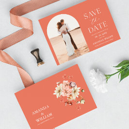 Cartão Romântico de Salvar a Data