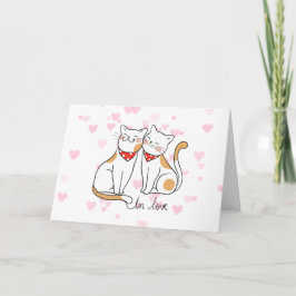 Cartão romântico dos namorados do amor de Purrfect