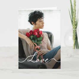 Cartão Romântico Minimalista Foto Personalizada