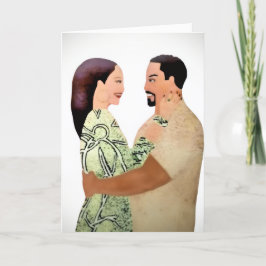 Cartão Romântico/Pensando Em Você, Notecard (dentro De Va