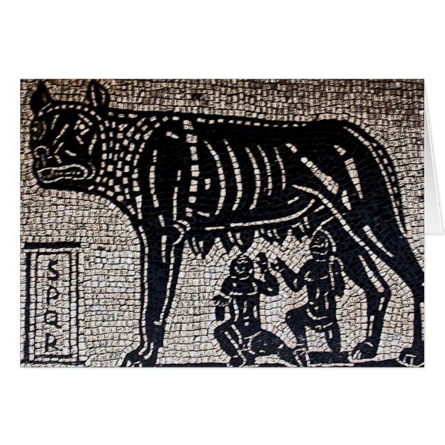Cartão Romulus & Remus (Frente Horizontal)