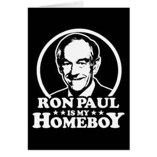 Cartão Ron Paul é meu ficar em casa