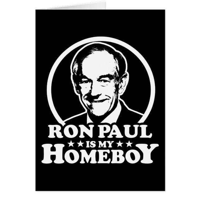 Cartão Ron Paul é meu ficar em casa (Frente)