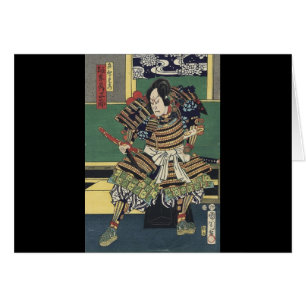 Cartão ronin knight japanese ukiyo-e samurai warrior