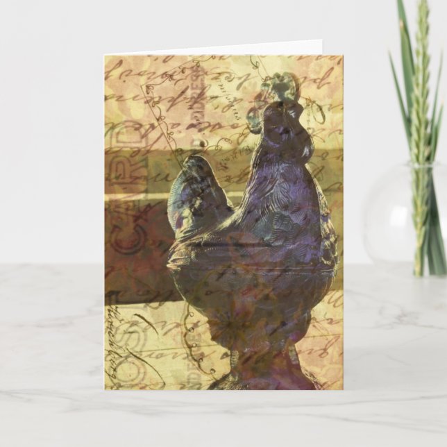 Cartão Roo de Vidro Azul com Textura (Frente)