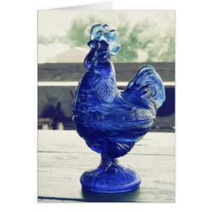 Cartão Roo de vidro azul esmaecido