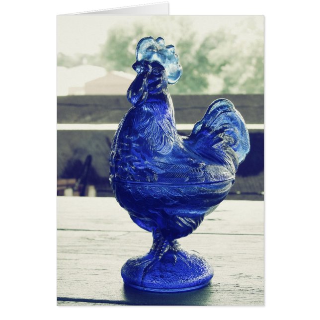 Cartão Roo de vidro azul esmaecido (Frente)