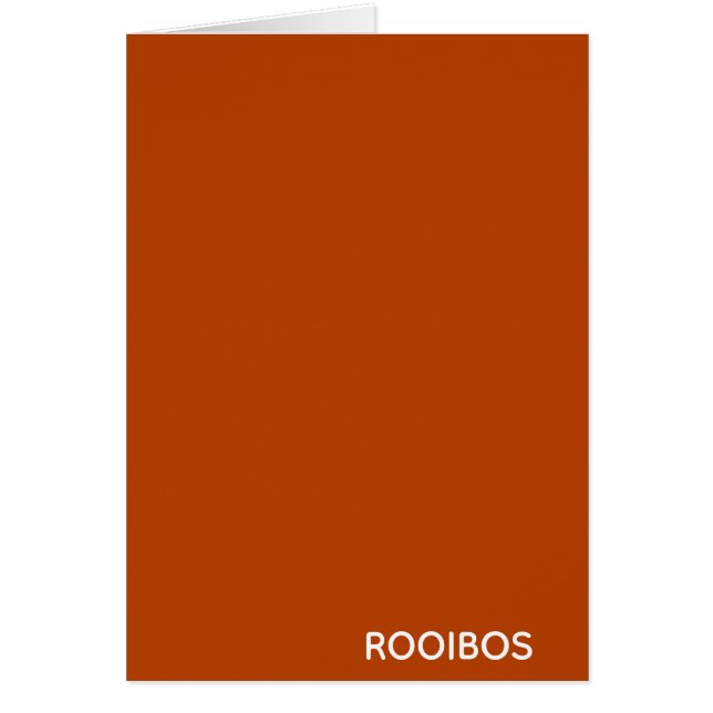 Cartão Rooibos - cor vermelha castanho (Frente)
