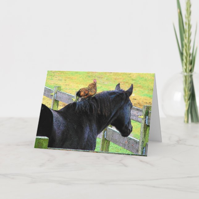 Cartão Rooster E Mare, Você É Meu Melhor Amigo. (Frente)