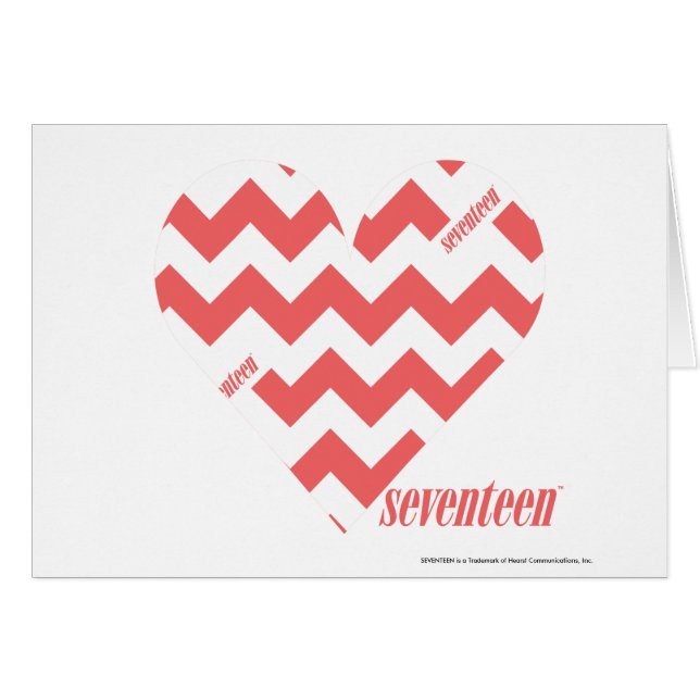 Cartão Rosa 3 do ziguezague (Frente Horizontal)