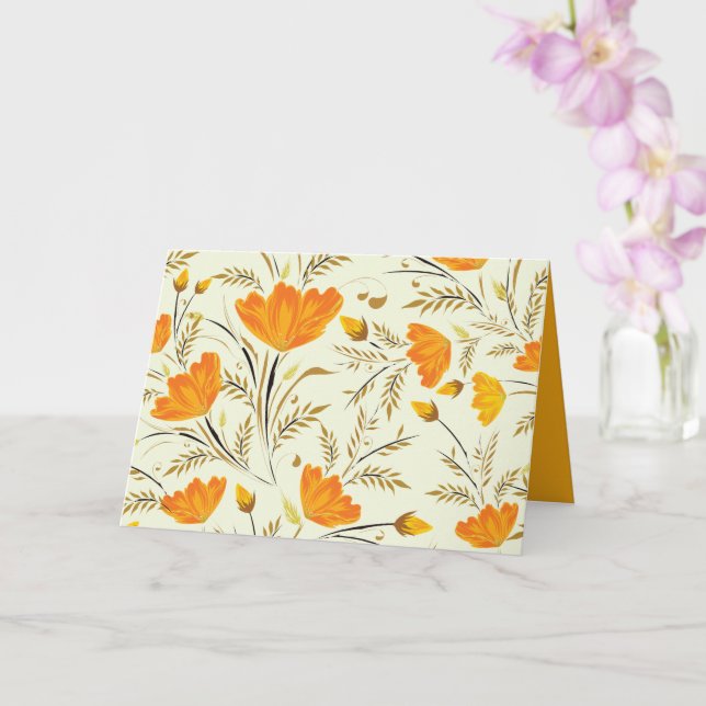 Cartão Rosa amarela (Orquídea)