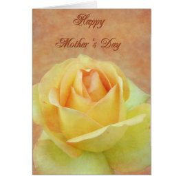 Cartão Rosa Amarelo dia de as mães