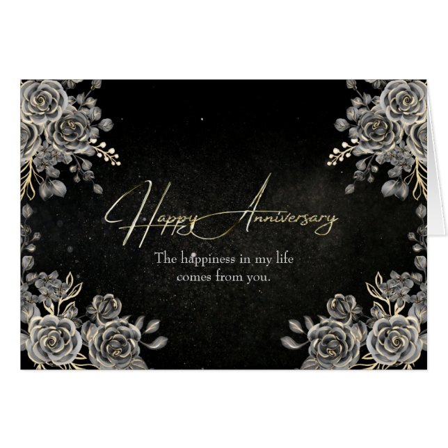 Cartão Rosa Azul E Miçangas (Frente Horizontal)