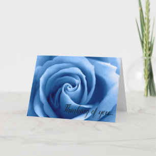 Cartão Rosa Azul Pensando em Você