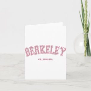 Cartão Rosa Berkeley Califórnia Ca Estilo Varsity Em Berk