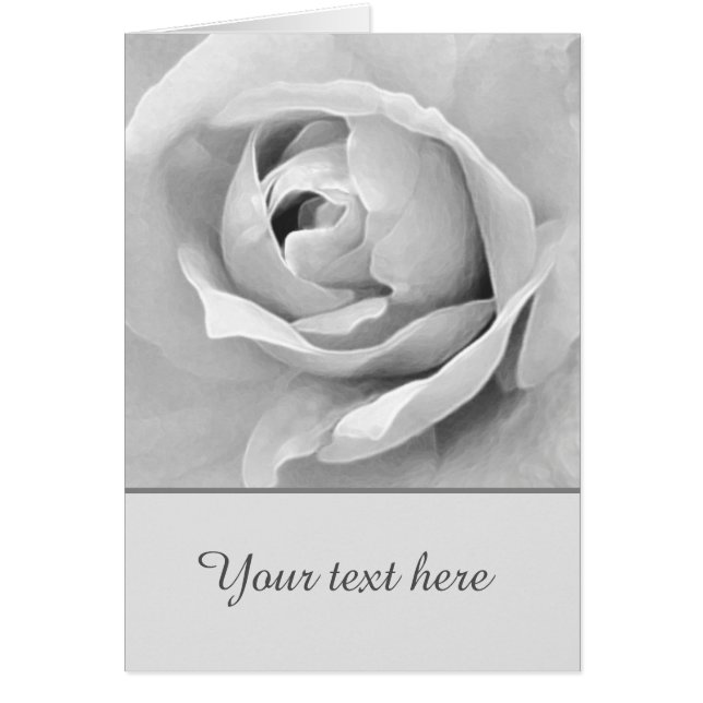 Cartão Rosa Branca Personalizada Sentimental (Frente)