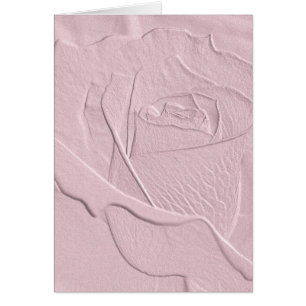 Cartão Rosa brandamente gravado do rosa