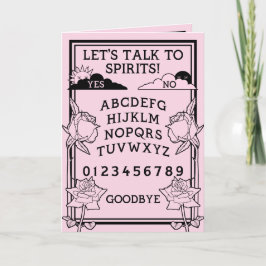 Cartão Rosa claro Gótica Conselho espiritual Floral Negro