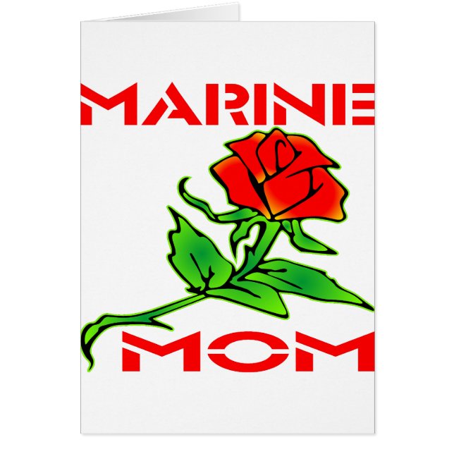 Cartão ROSA da USMC Marine Mãe (Frente)