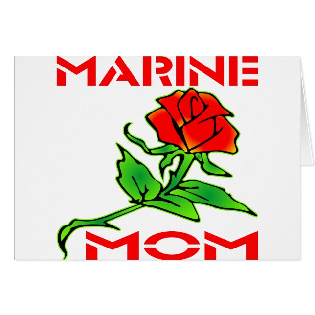 Cartão ROSA da USMC Marine Mãe (Frente Horizontal)