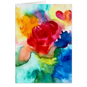 Cartão Rosa de abstrato