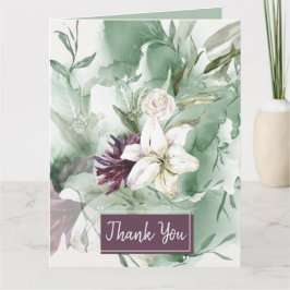 Cartão Rosa de Aquarela, Lily, Magnolia