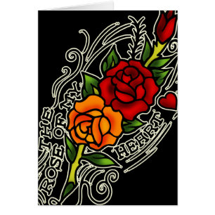 Cartão Rosa de Coração