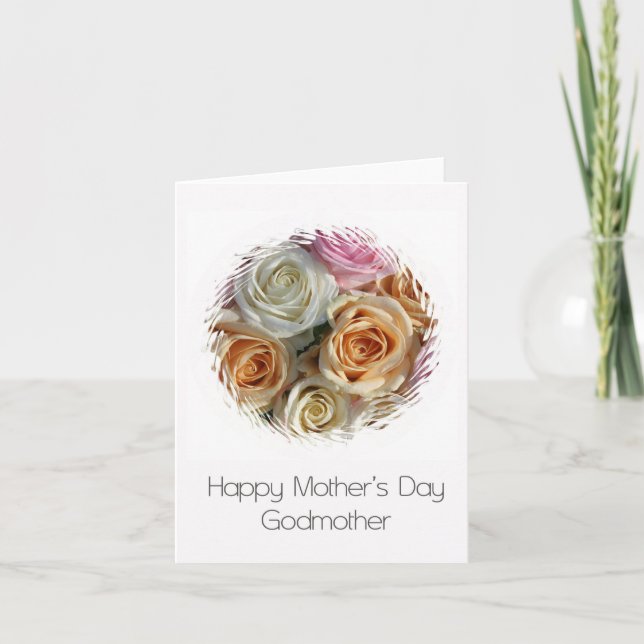 Cartão rosa de Dia de as mães Feliz (Frente)