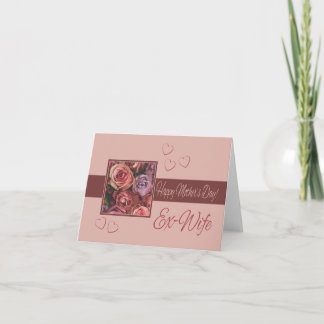 Cartão rosa de Dia de as mães Feliz Ex-Esposa