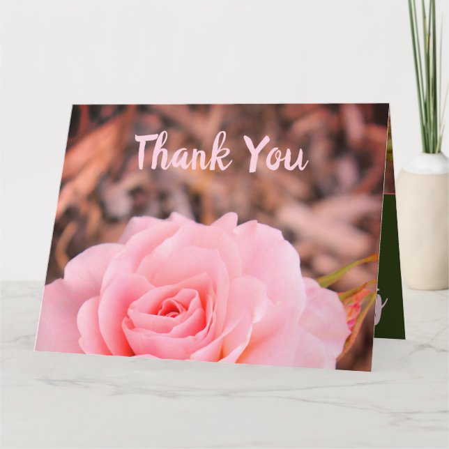 Cartão Rosa de Jardim Rosa (Frente)