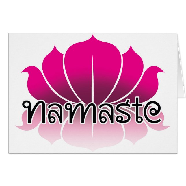 Cartão Rosa de Lotus (Frente Horizontal)