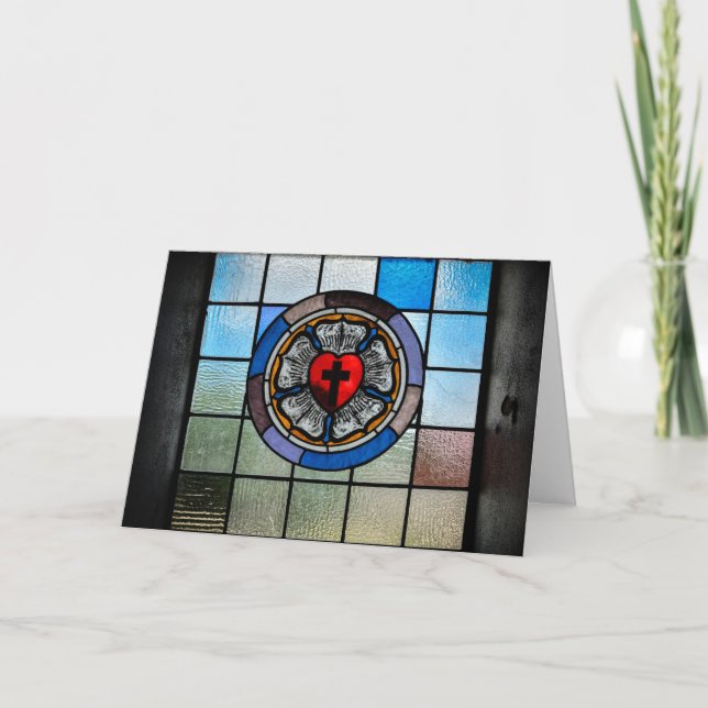 Cartão - rosa de Luther (Frente)