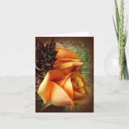 Cartão rosa de outono