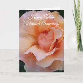 Cartão Rosa de Peach Personalizado 50º Aniversário de Cas