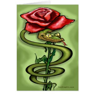Cartão Rosa de serpente