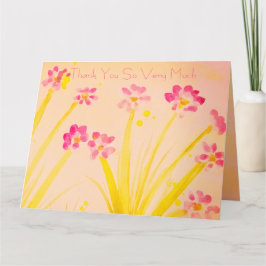 Cartão Rosa Decorante E Verde