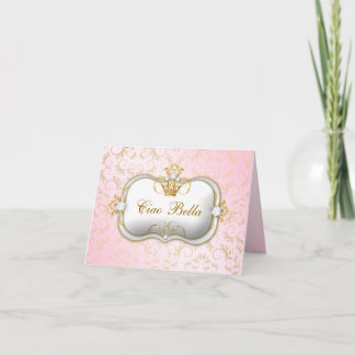 Cartão Rosa divino dourado de 311 Ciao Bella