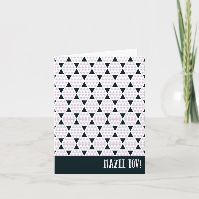 Cartão Rosa do asteca de Mazel Tov (Frente)