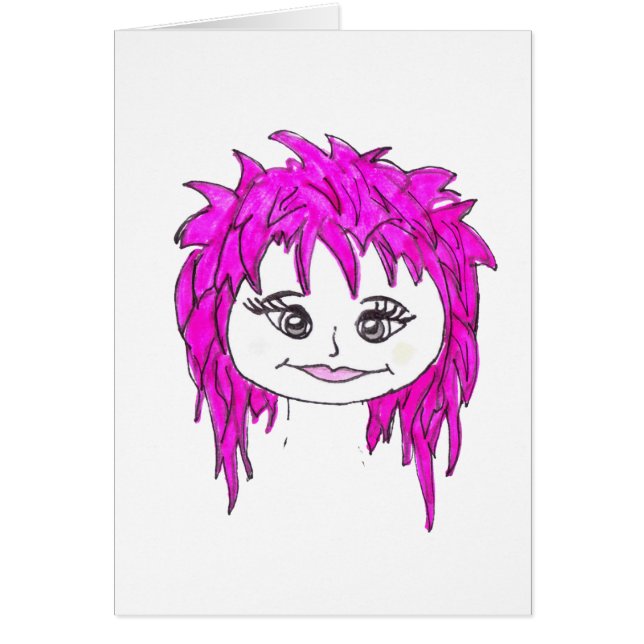 Cartão Rosa do punk rock (Frente)