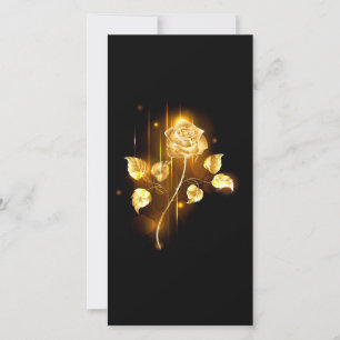 Cartão Rosa dourada ( rosa de ouro )