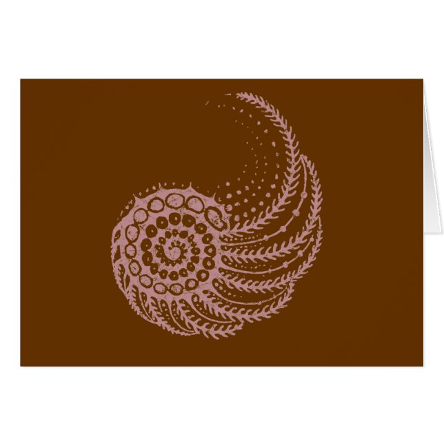 Cartão Rosa espiral orgânica (Frente Horizontal)