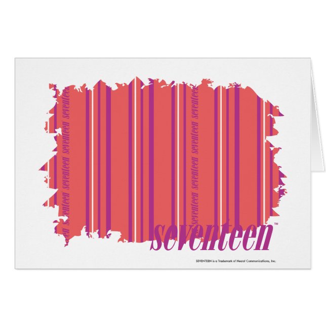 Cartão Rosa fino 2 das listras (Frente Horizontal)