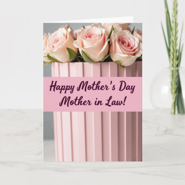 Cartão Rosa Flor de Cerejeira para a Mãe Mais Quer (Frente)