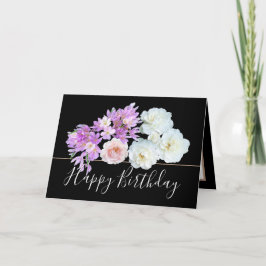 Cartão Rosa Floral Chic e Flores Crocus Flowday