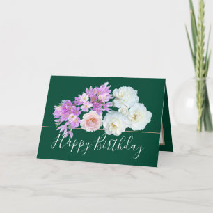 Cartão Rosa Floral Chic e Flores Crocus Flowday