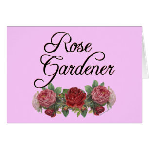 Cartão Rosa Gardener Say com Rosas