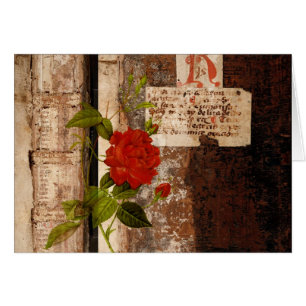 Cartão Rosa Grunge