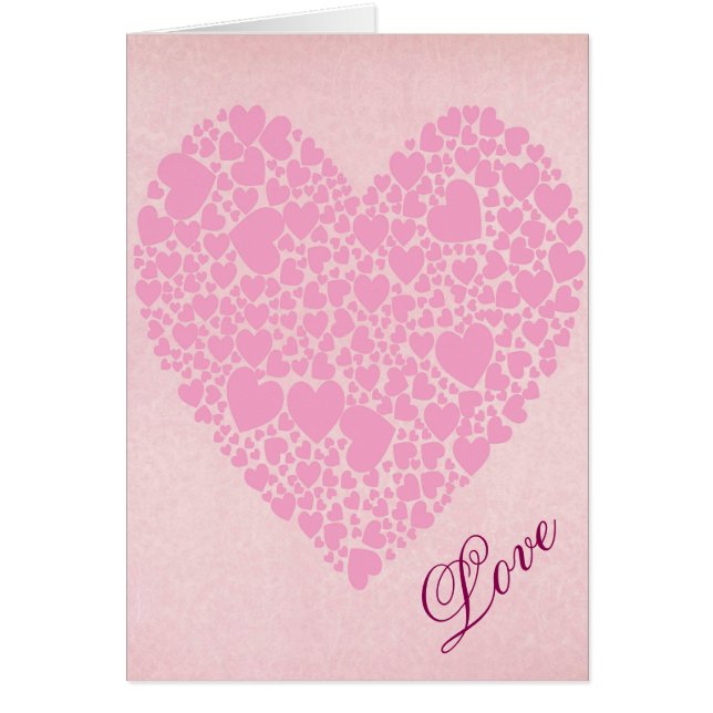 Cartão Rosa Hearts (Frente)